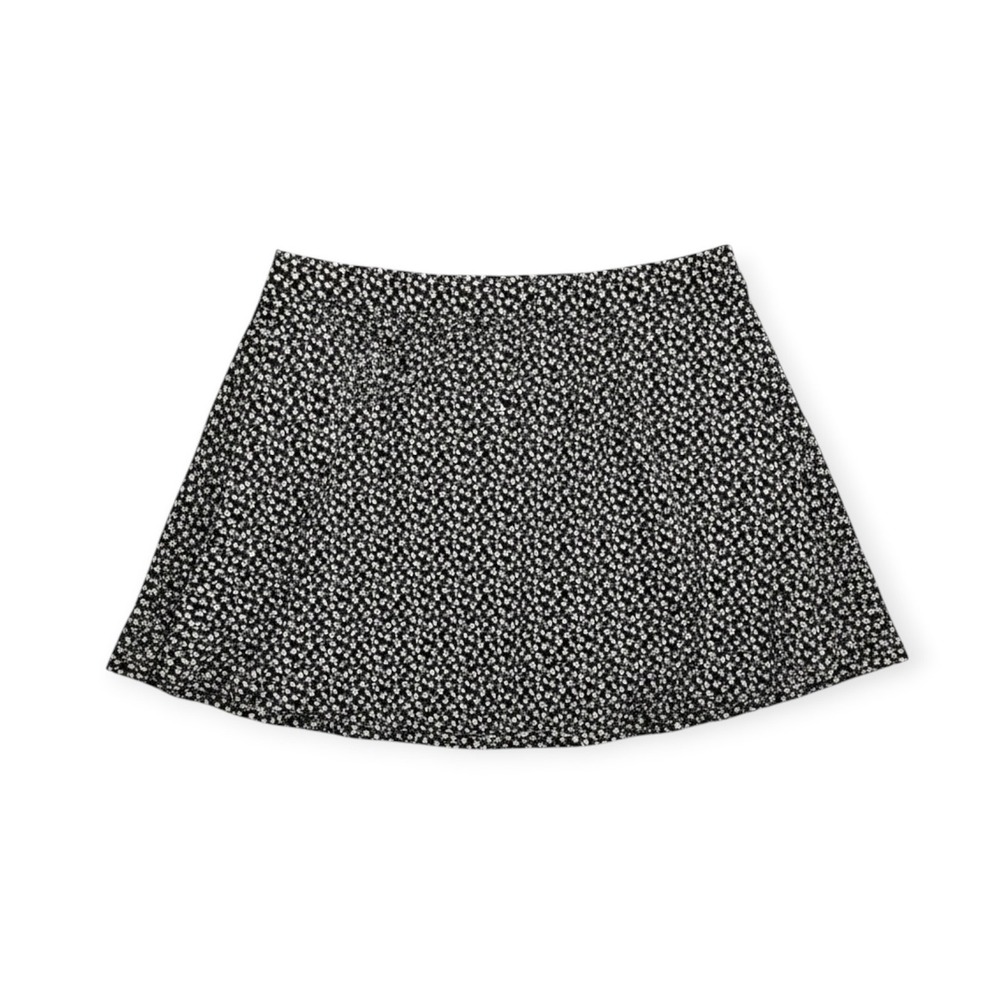 Forever 21 Floral Mini Skirt Black Excellent Large Women